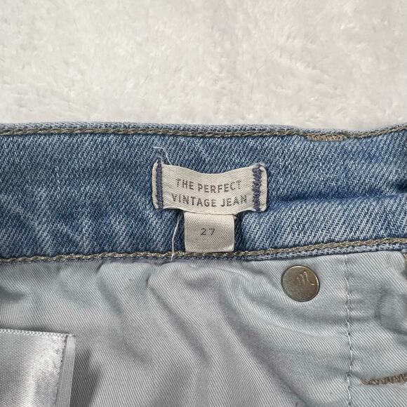 Madewell The Perfect Vintage Straight Leg Light Wash Jeans Size 27 - Picture 6 of 14